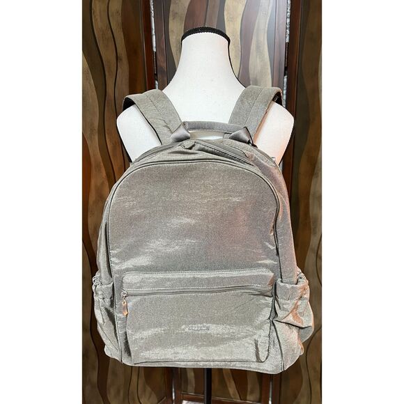 NWT Baggallini On The Go Laptop Backpack in Sterling Shimmer - Picture 1 of 11